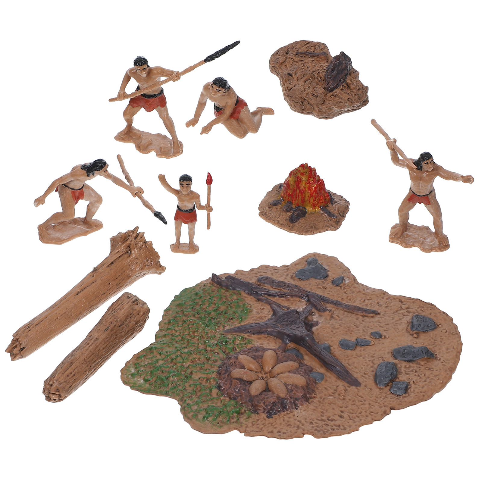 Bonsai Garden Desk - 1Set Miniatur Pria Primitif, Ornamen Kecil,