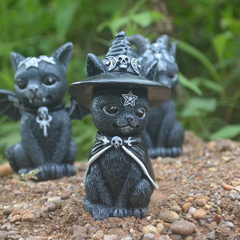 Patung Kerajinan Resin Kucing  - Bonsai Garden Desk ulasan dan harga