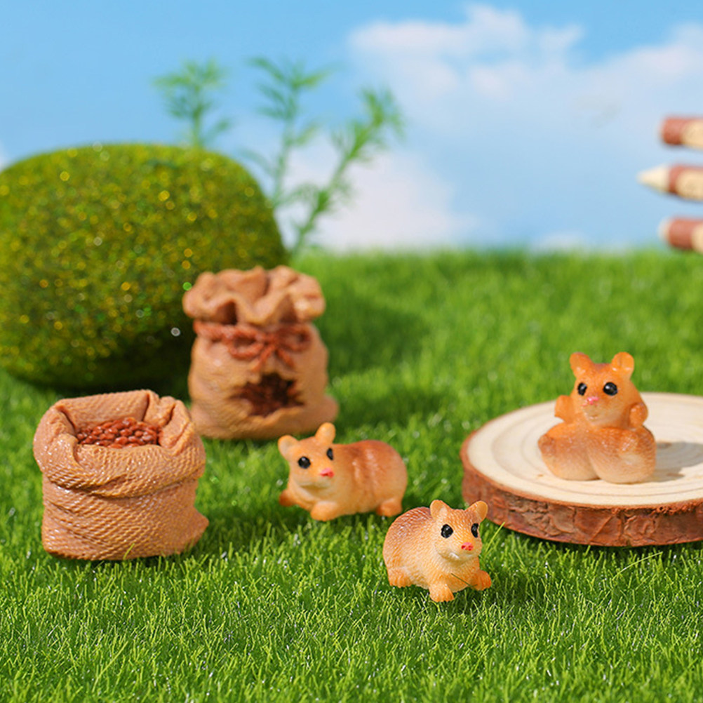 1Set Ornamen Tikus Mini Resin  - Bonsai Garden With Pond ulasan dan harga