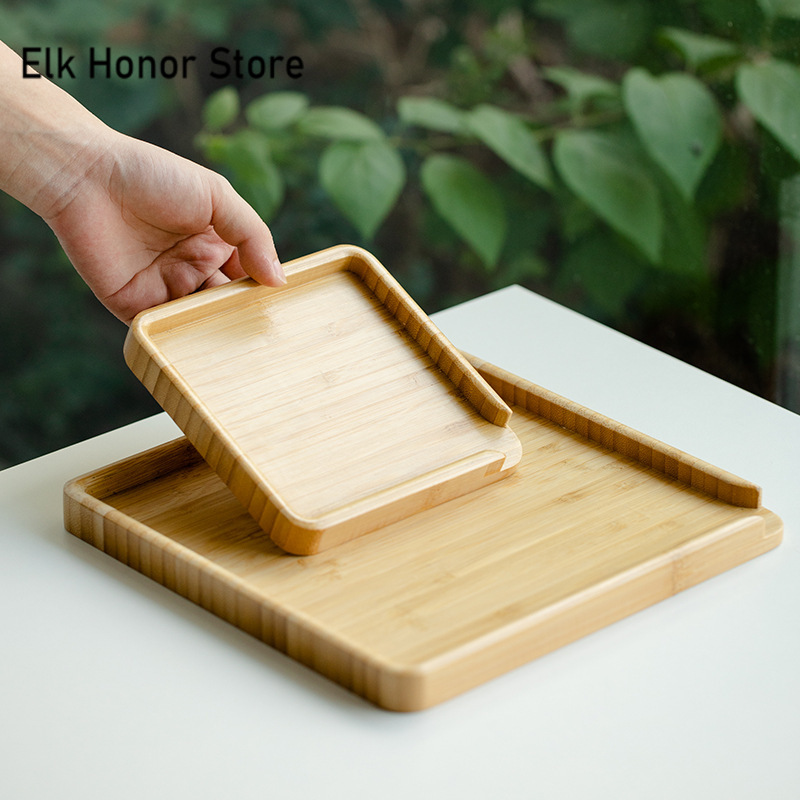 Nampan makanan bambu Cina, wad - Bonsai Garden Home ulasan dan harga