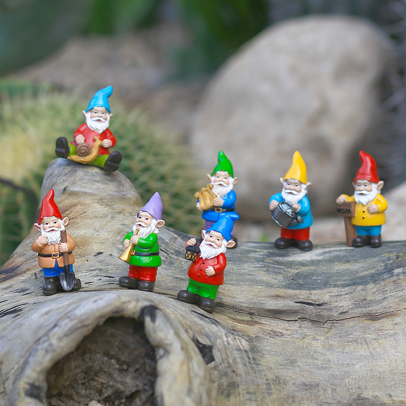 7 Buah/Set Miniatur Lucu Gnome - Bonsai Garden Desk ulasan dan harga