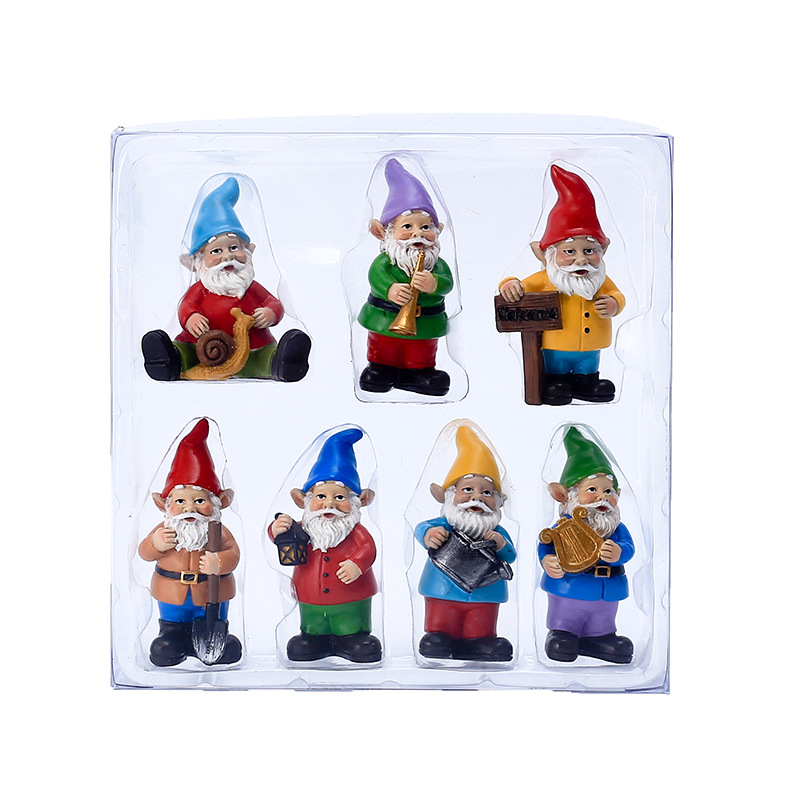 7 Buah/Set Miniatur Lucu Gnome - Bonsai Garden Desk ulasan dan harga