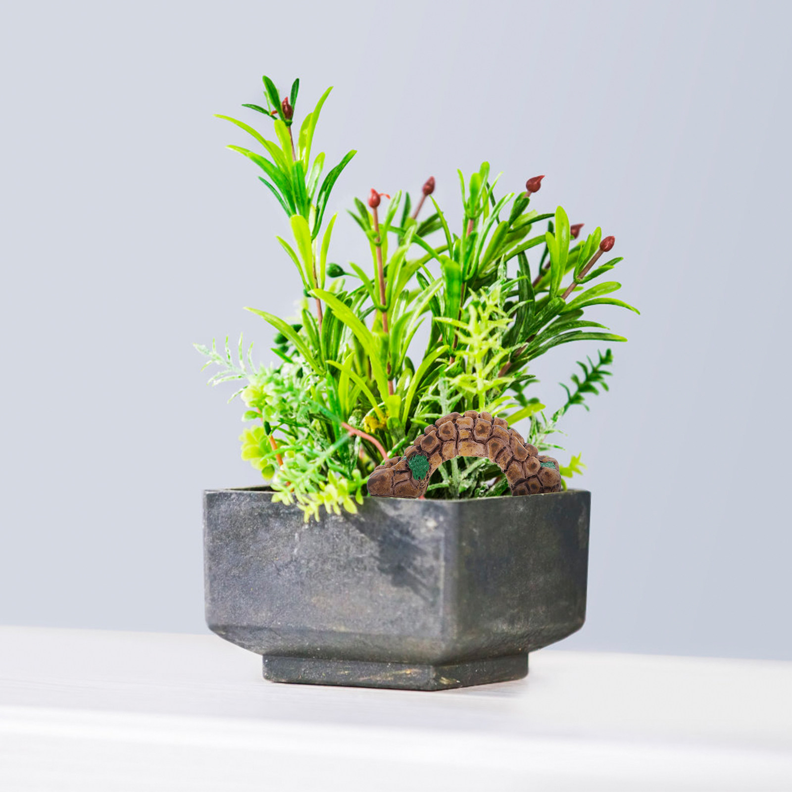6Pcs Ornamen Lanskap Mikro Res - Bonsai Garden Desk ulasan dan harga
