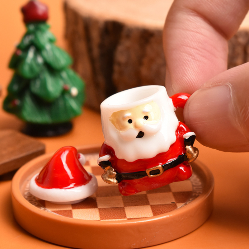 Ornamen Cangkir Teh Mini Santa - Bonsai Garden Ornaments ulasan dan harga