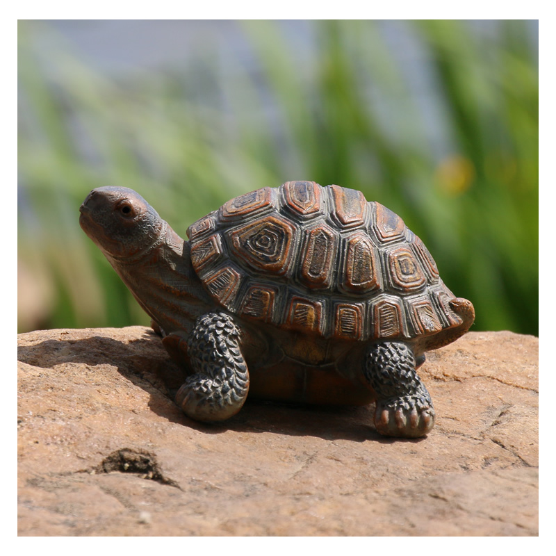 Cute Resin Tortoise Patung Lua - Bonsai Garden With Pond ulasan dan harga