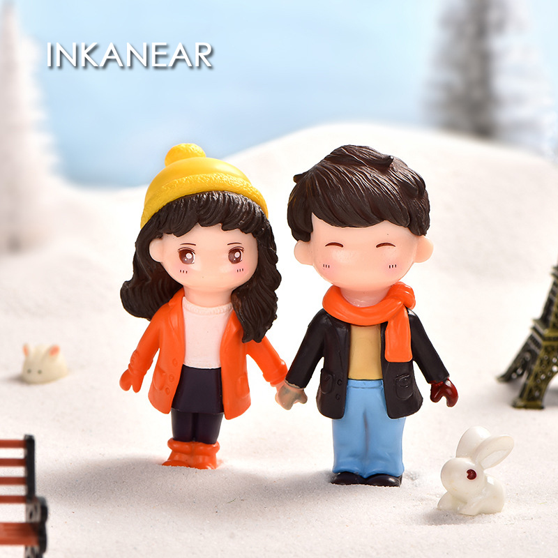 Miniatur pasangan figur pecint - Bonsai Garden Ideas ulasan dan harga