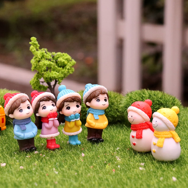 Miniatur pasangan figur pecint - Bonsai Garden Ideas ulasan dan harga