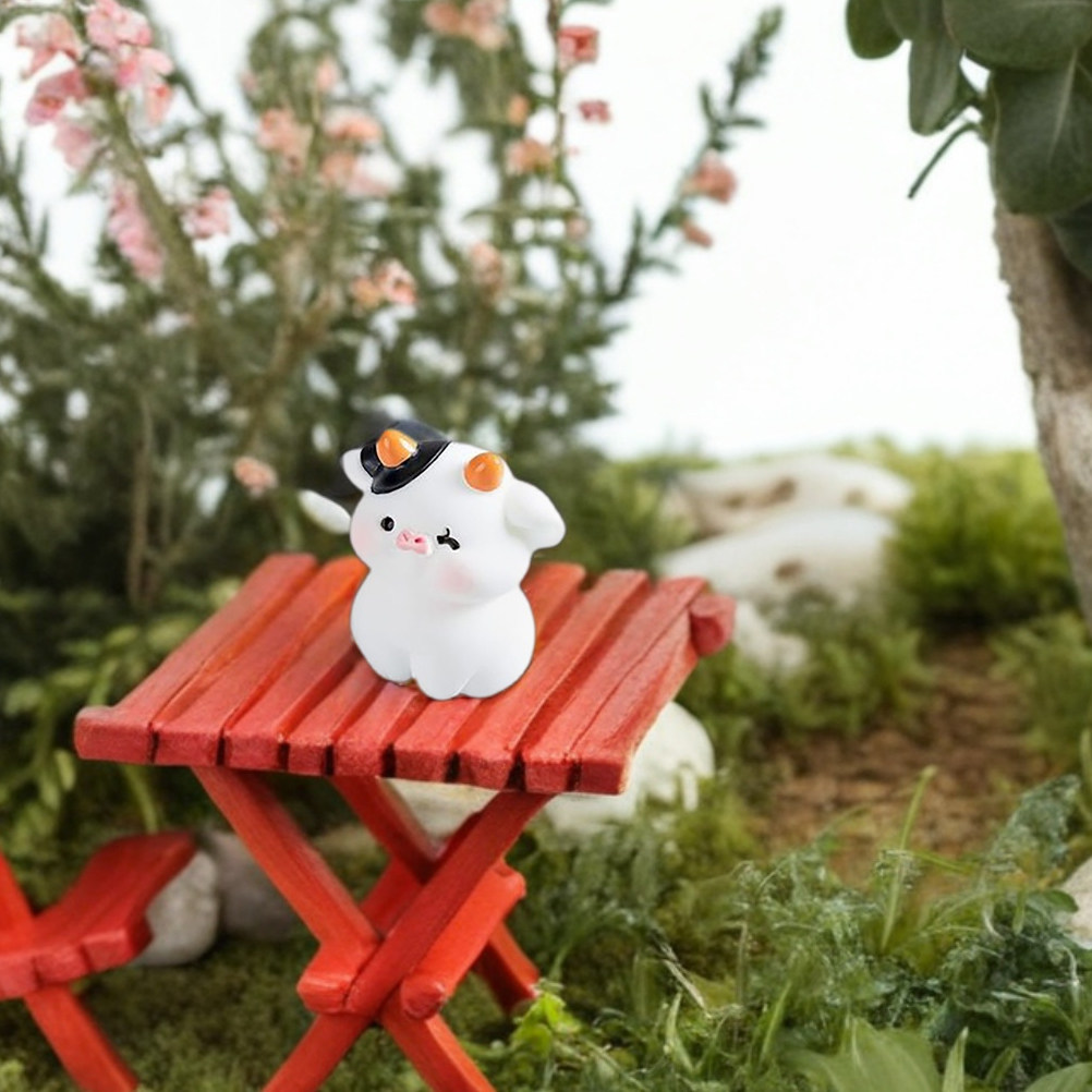 6Pcs Patung Resin Sapi Hiasan  - Bonsai Garden Ornaments ulasan dan harga
