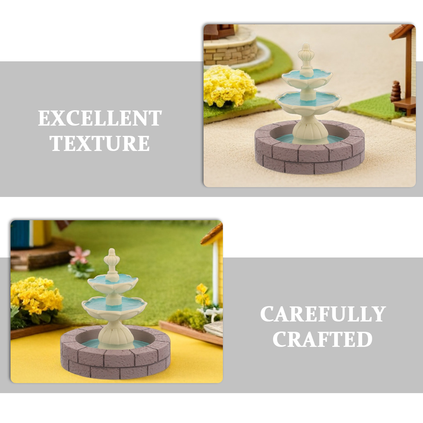 2Pcs Dekorasi Air Mancur Resin - Bonsai Garden Desk ulasan dan harga