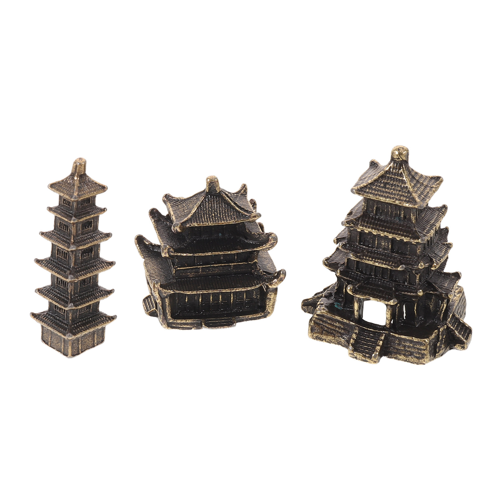 3Pcs Ornamen Meja Gaya Pagoda  - Bonsai Garden Desk ulasan dan harga