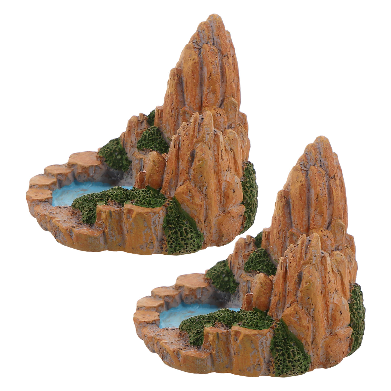 2 Buah Patung Gunung Miniatur  - Bonsai Garden With Pond ulasan dan harga