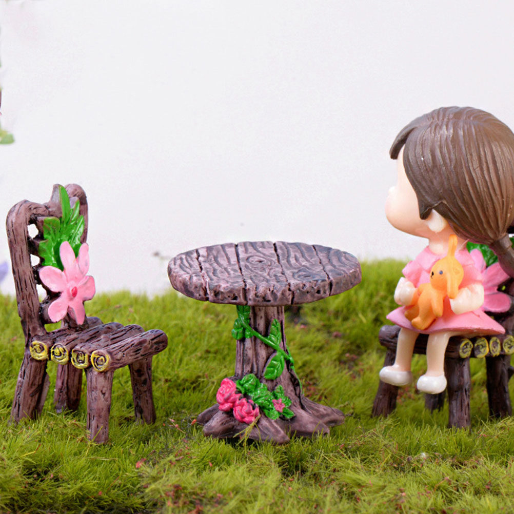 5 Set Meja dan Kursi Miniatur  - Bonsai Garden Home ulasan dan harga